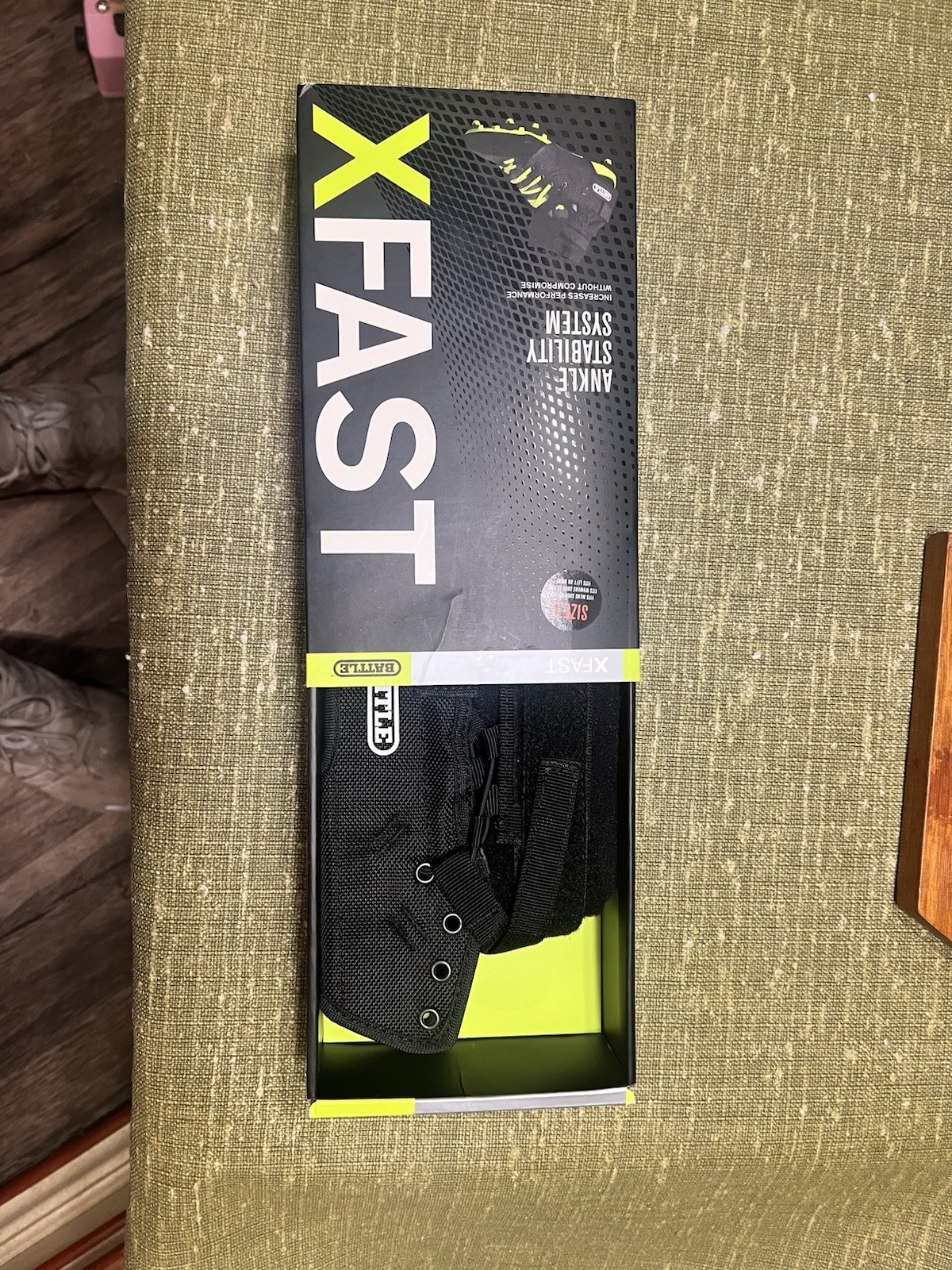 Battle XFAST Ankle Stability System Brace Size L Black Athletic Support NEW