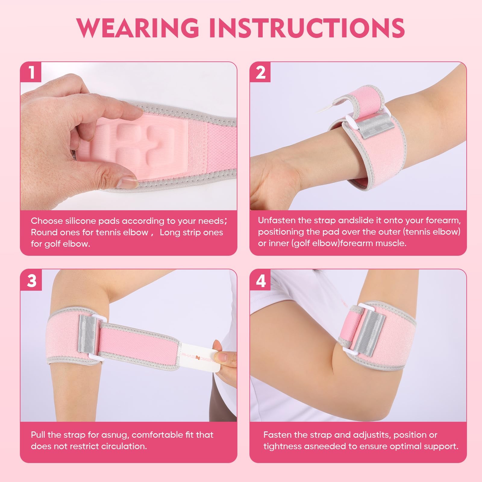 Elbow Brace for Women, Tennis Elbow & Golfers Elbow, Support with Dual Compre…