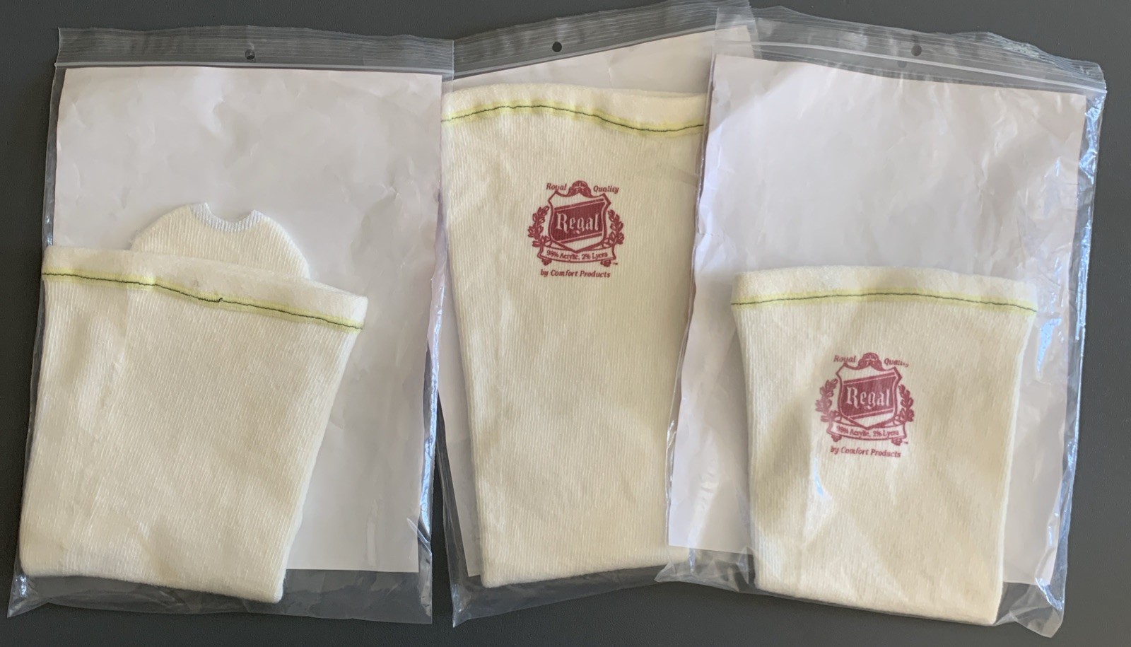 3 QTY Regal Acrylic Stretch Prosthetic Sock, Size Med/REG Fits 1-2 Yellow