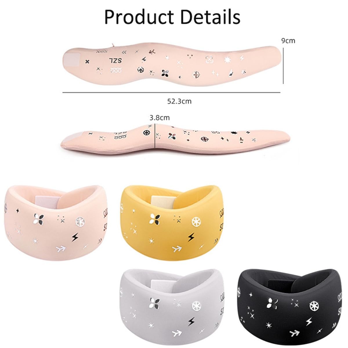Neck Brace, Soft Memory Foam Cervical Collar Universal Support Gray