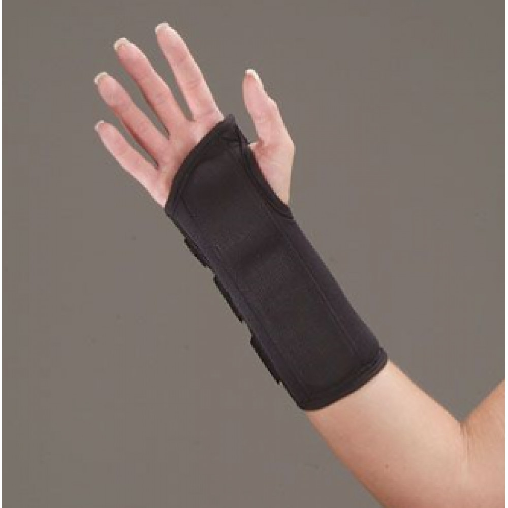 DeRoyal Suede Leatherette Wrist Brace – Left Hand, Small (5010-07)