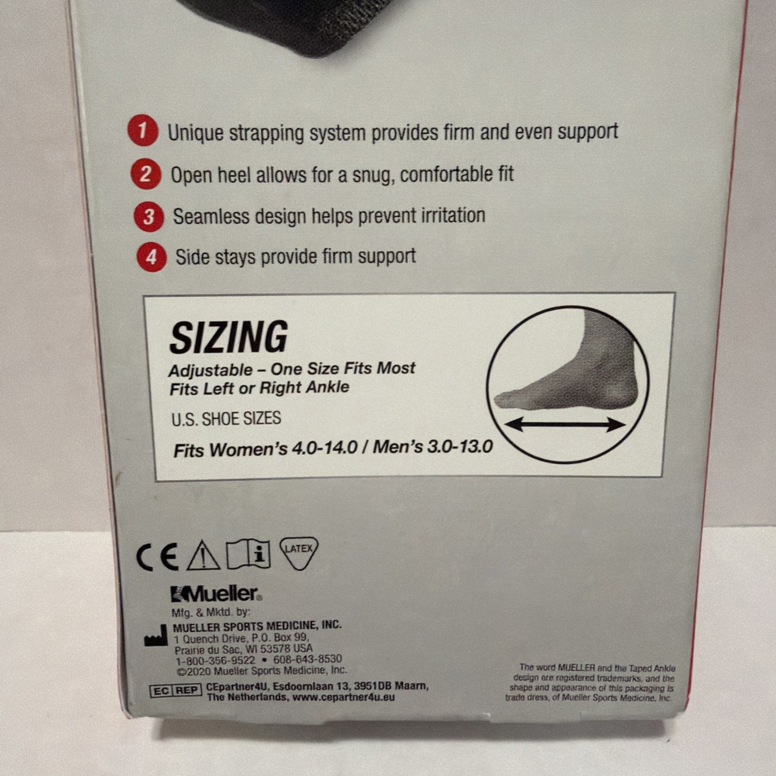 Mueller Adjust Ankle Stabilizer Maximum Support Criss-cross strapping Black T5