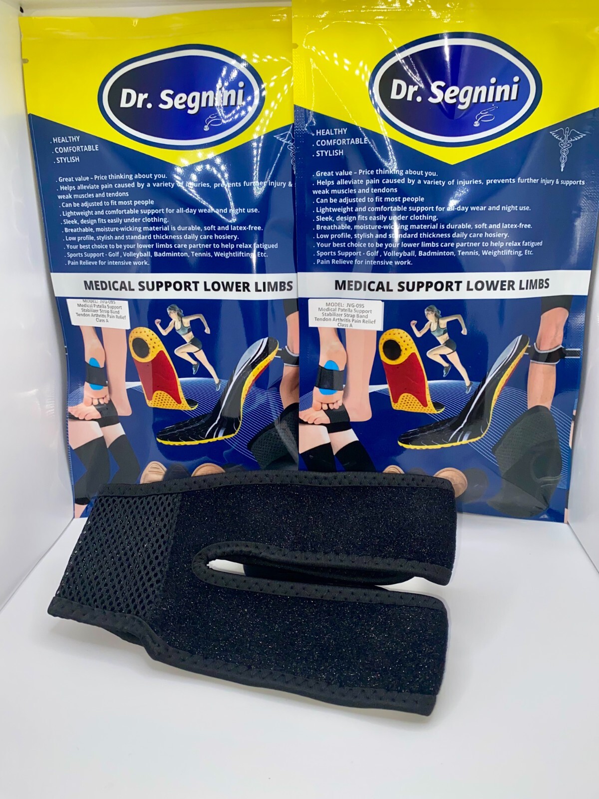 1 Pair Compression Knee Support Brace Patella Joint Pain Arthritis Relief Sleeve