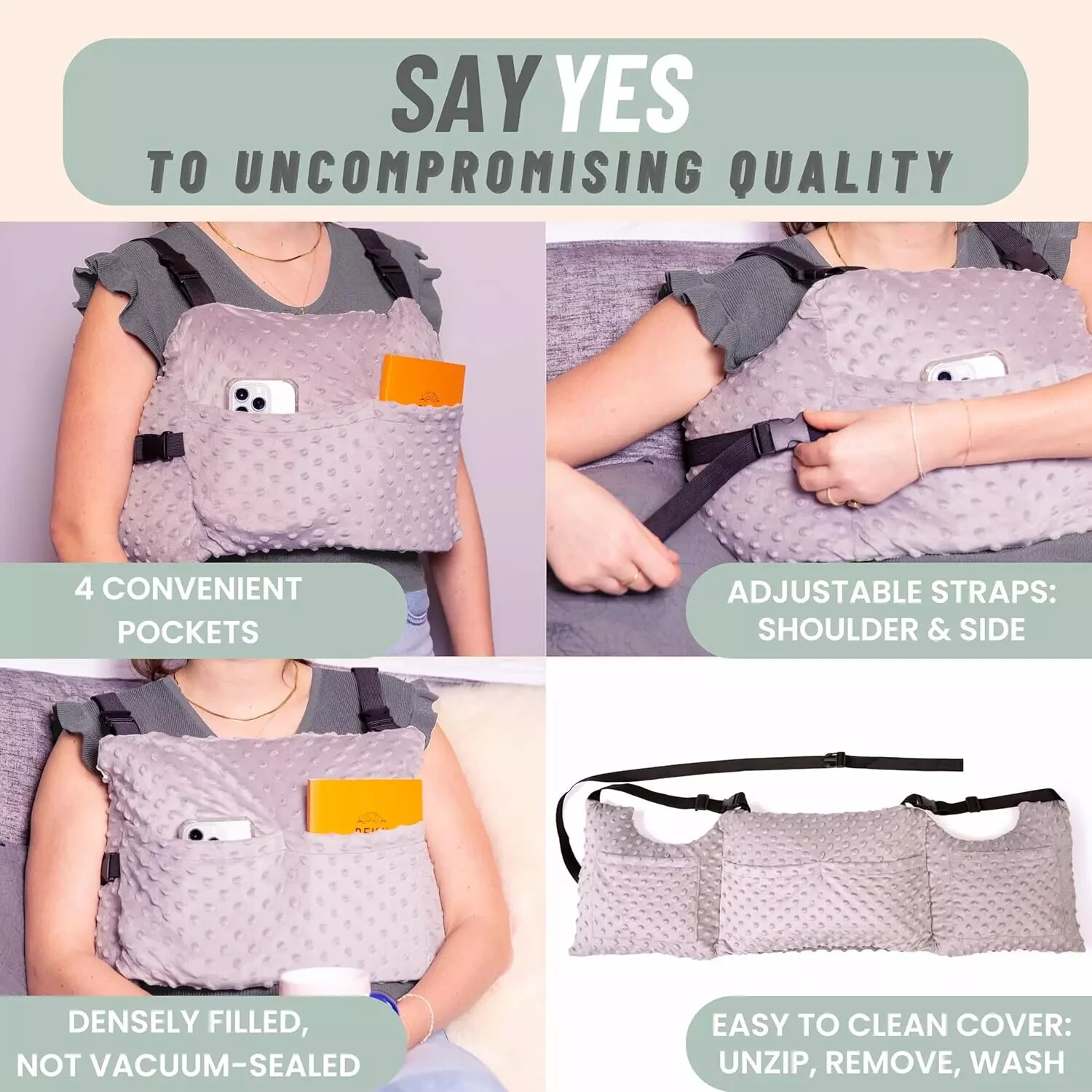 Post Mastectomy Pillow – Post Surgery Pillow for Car, Breast Reduction & Augment