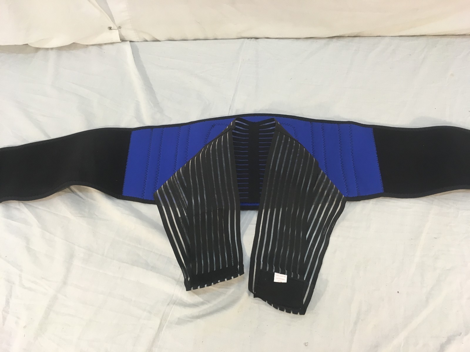 Walgreens Brand Black Large Adjustable Hook Loop Padded Back Brace Waist Belt