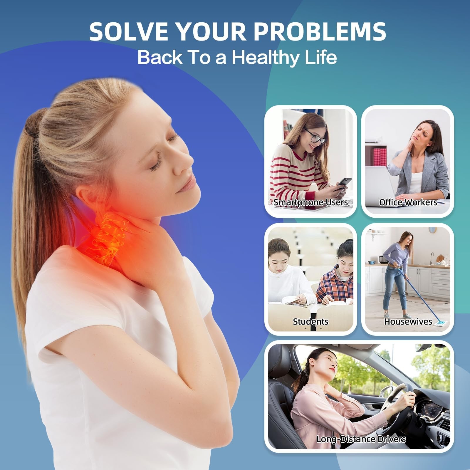 Cervical Traction Device for Neck Pain Relief, Over The Door Neck Stretcher t…