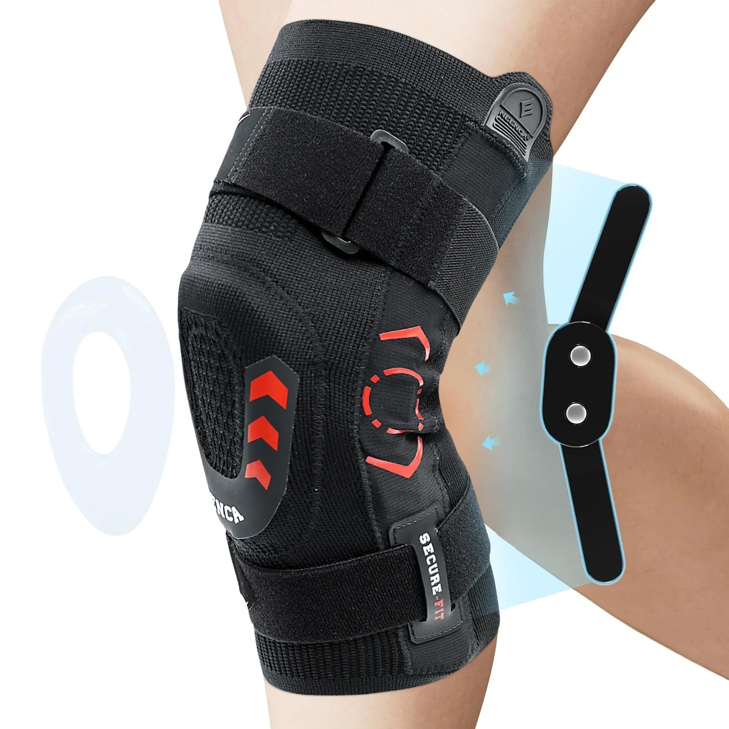 Hinged Knee Brace 3D Knit Patella Support Meniscus ACL Pain Relief Men Women