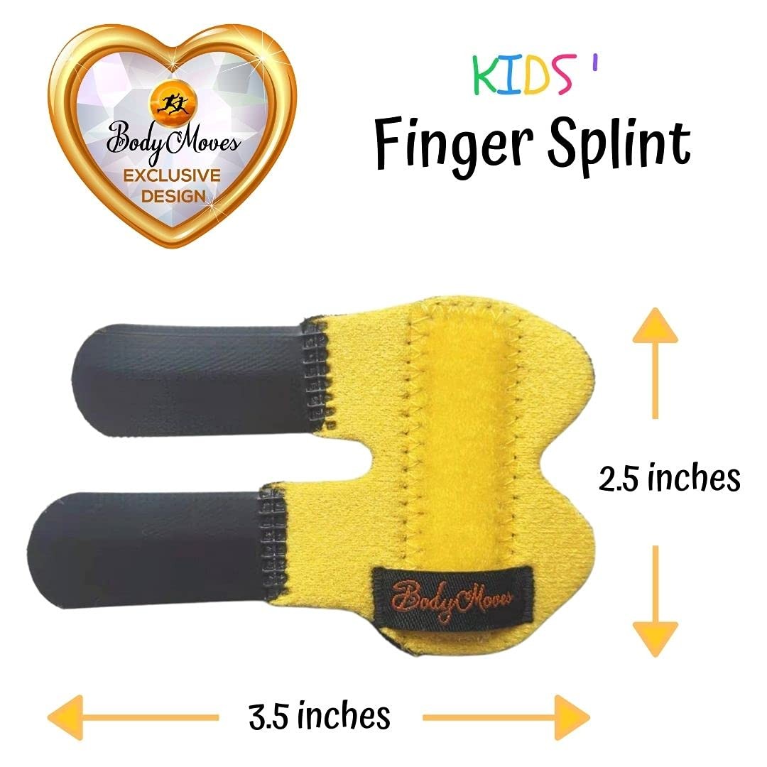 kids finger splints (2 pc, yellow)