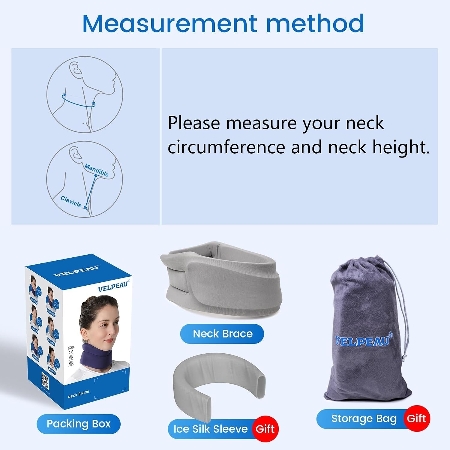 Neck Brace for Neck Pain and Strong Support, Soft Cervical Collar for Sleepin…