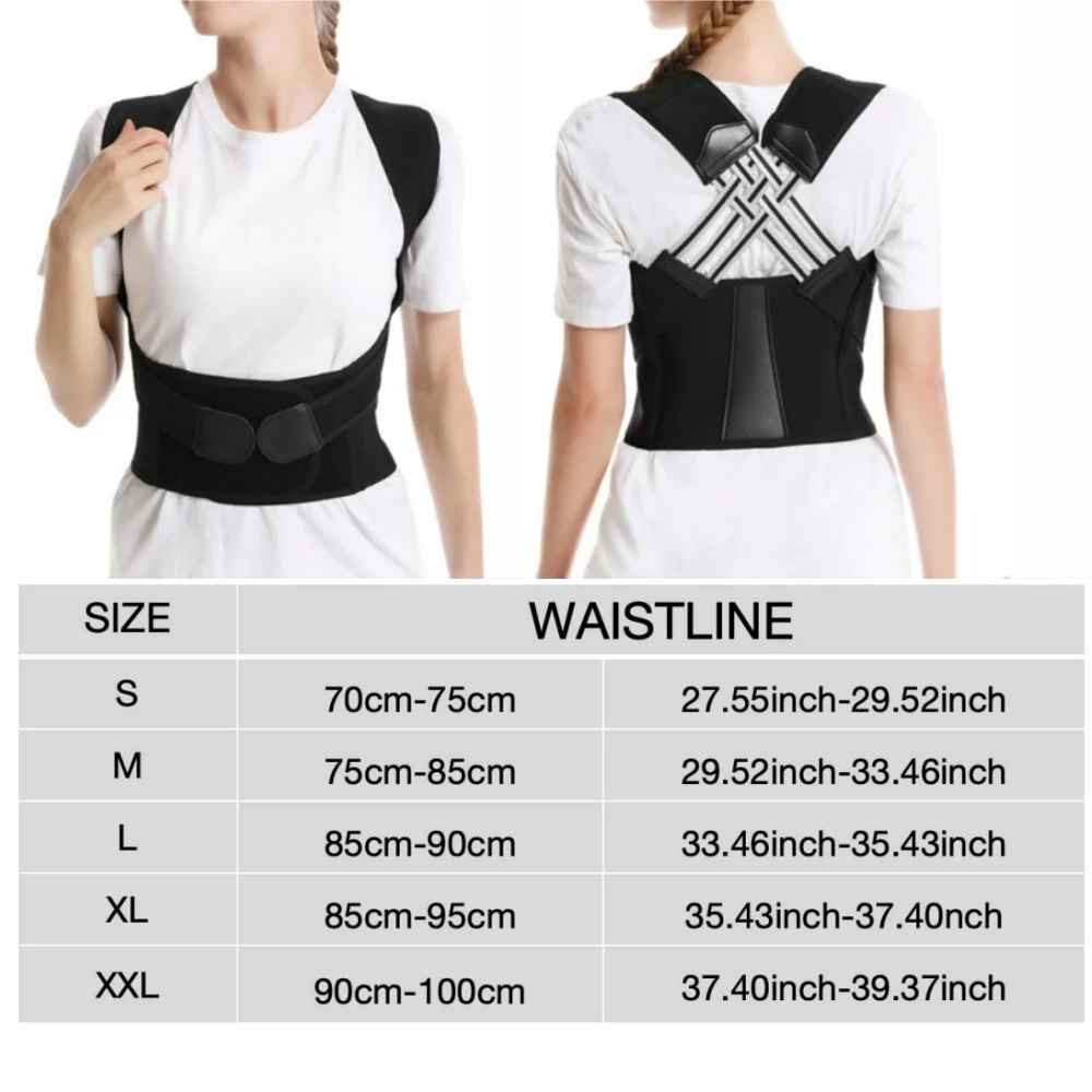 Back Brace Posture Support for Women and Men, Shoulder Straightener Adjustable F