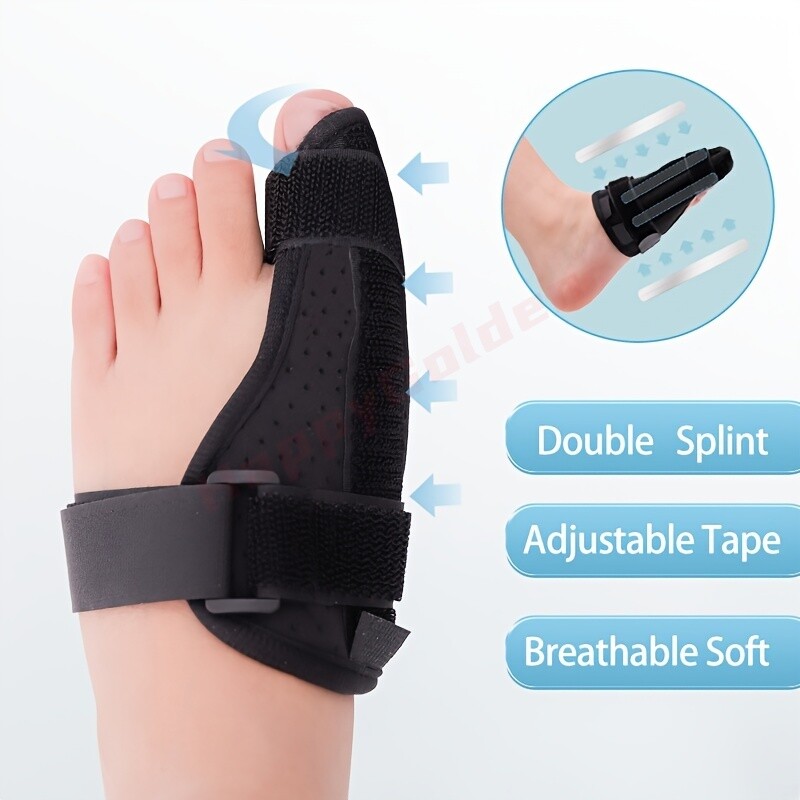 Toe Splint With Aluminum Strip Breathable Lightweight Foot Brace Fractured Toes