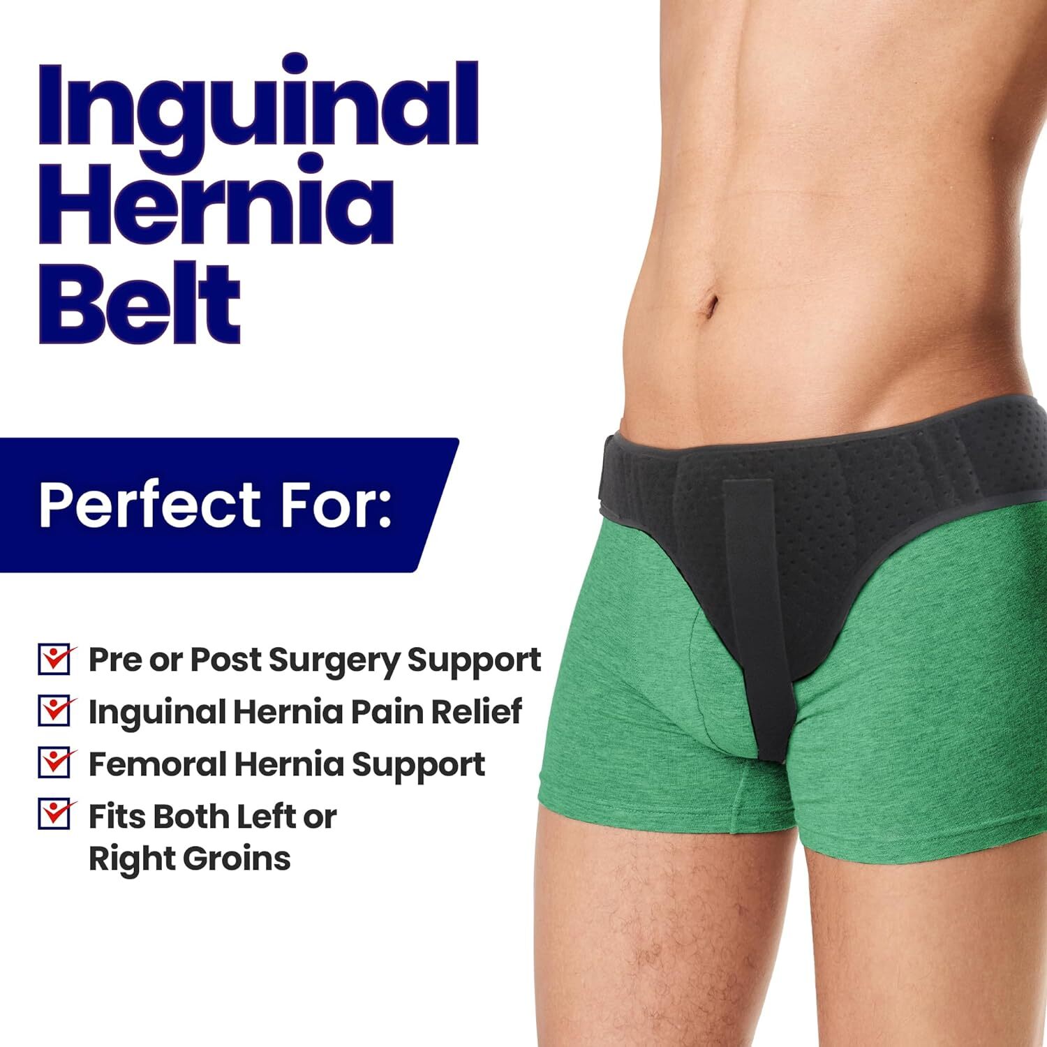 Single Hernia Support Belt Inguinal Groin Hernias Pain Relief Truss Brace Unisex