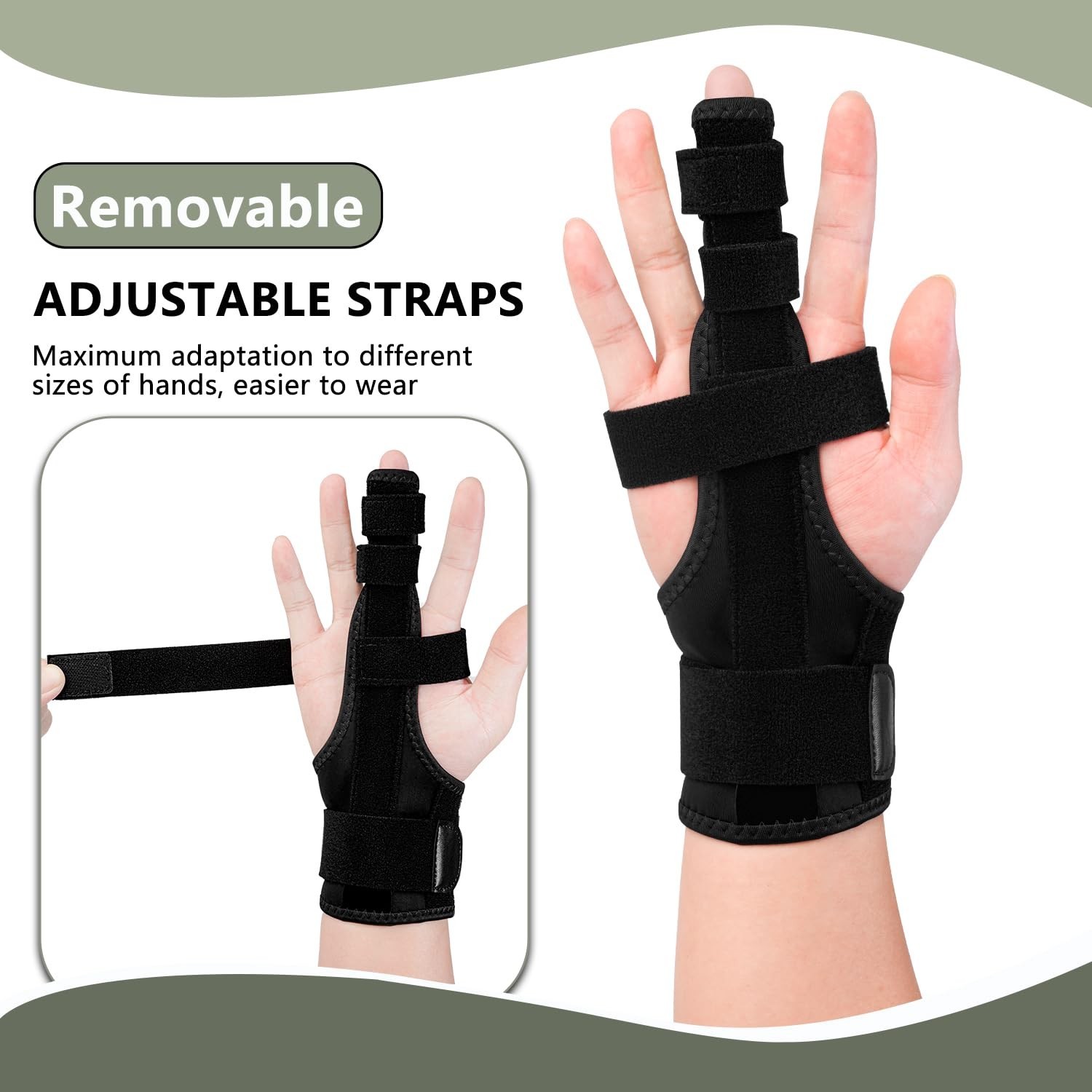 Finger Splint for Middle Finger, Trigger Finger Splint Wrist Support Brace, S…