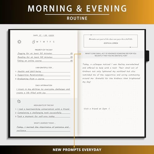 Self-Mastery Journal for Men – Gratitude and Productivity Journal for Black