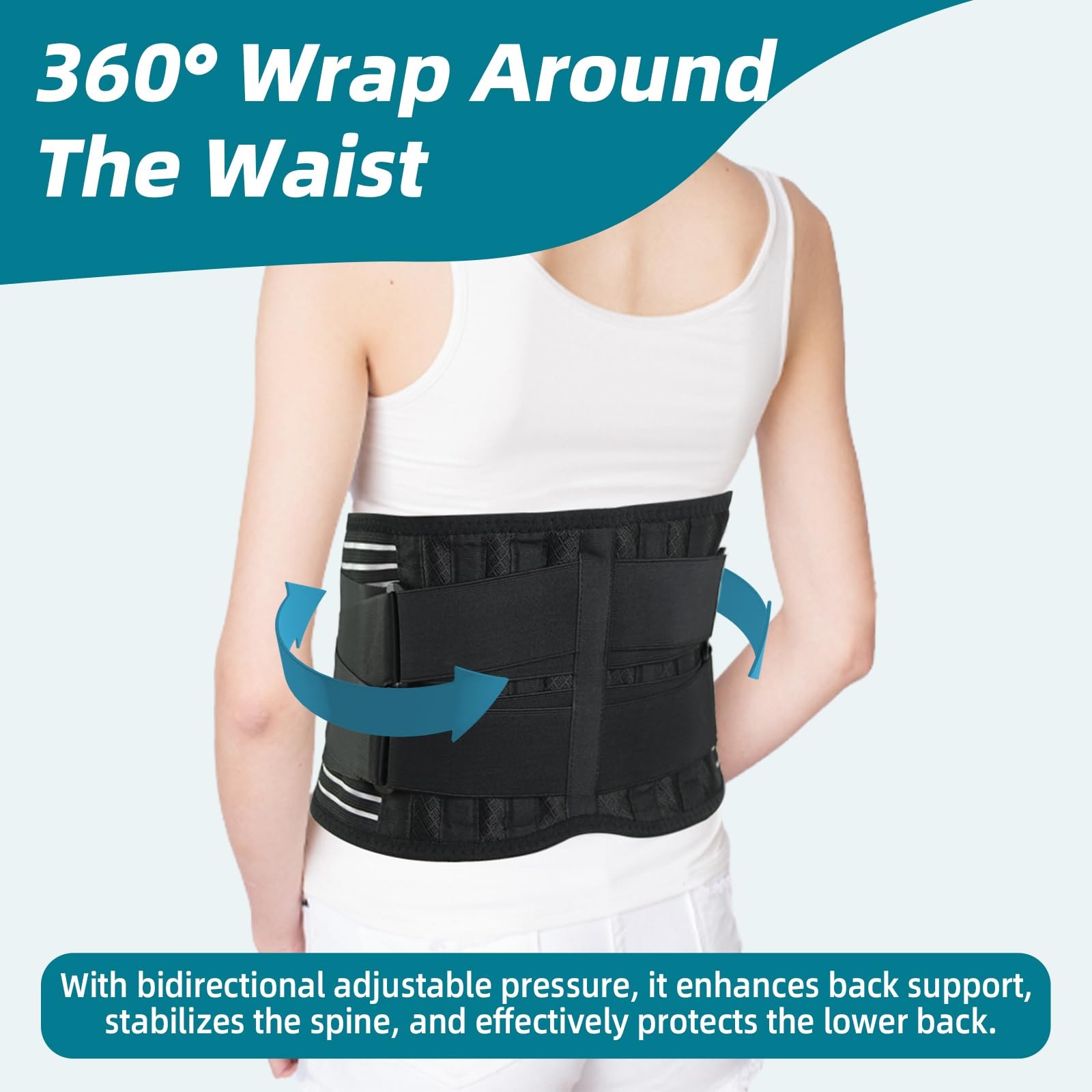 Adjustable Back Brace Lower Back Pain Sports Waist Support Belt Sciatica XXL