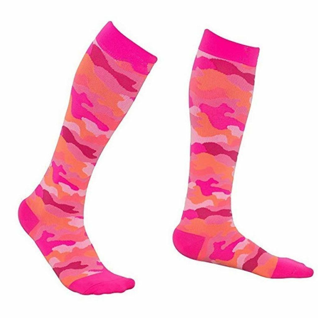 2pc Nylon Compression Socks 20-30mmHg Graduated Support Mens Womens Sports Socks