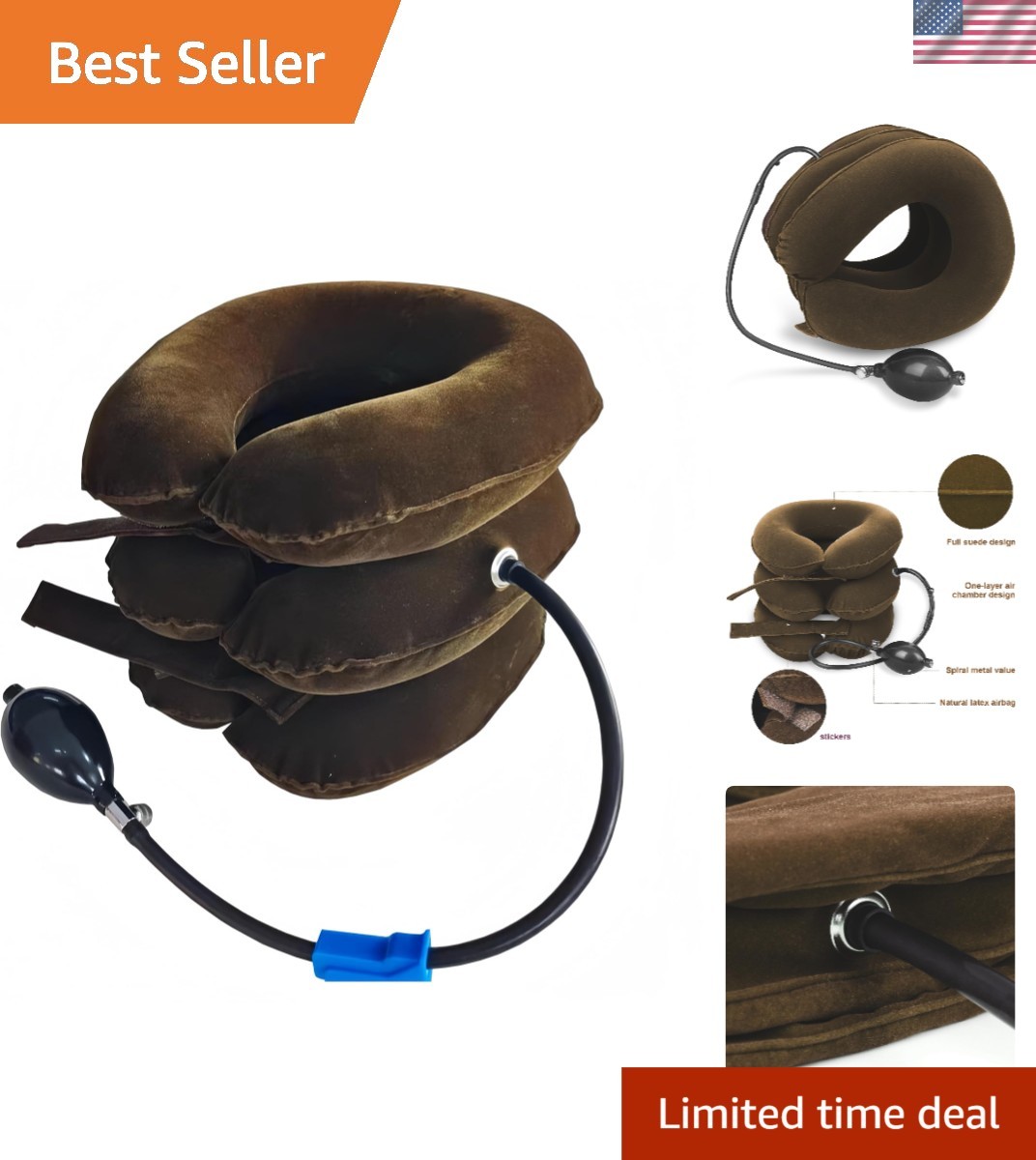 Portable Neck Traction Device – Adjustable Inflatable Stretcher for Pain Relief