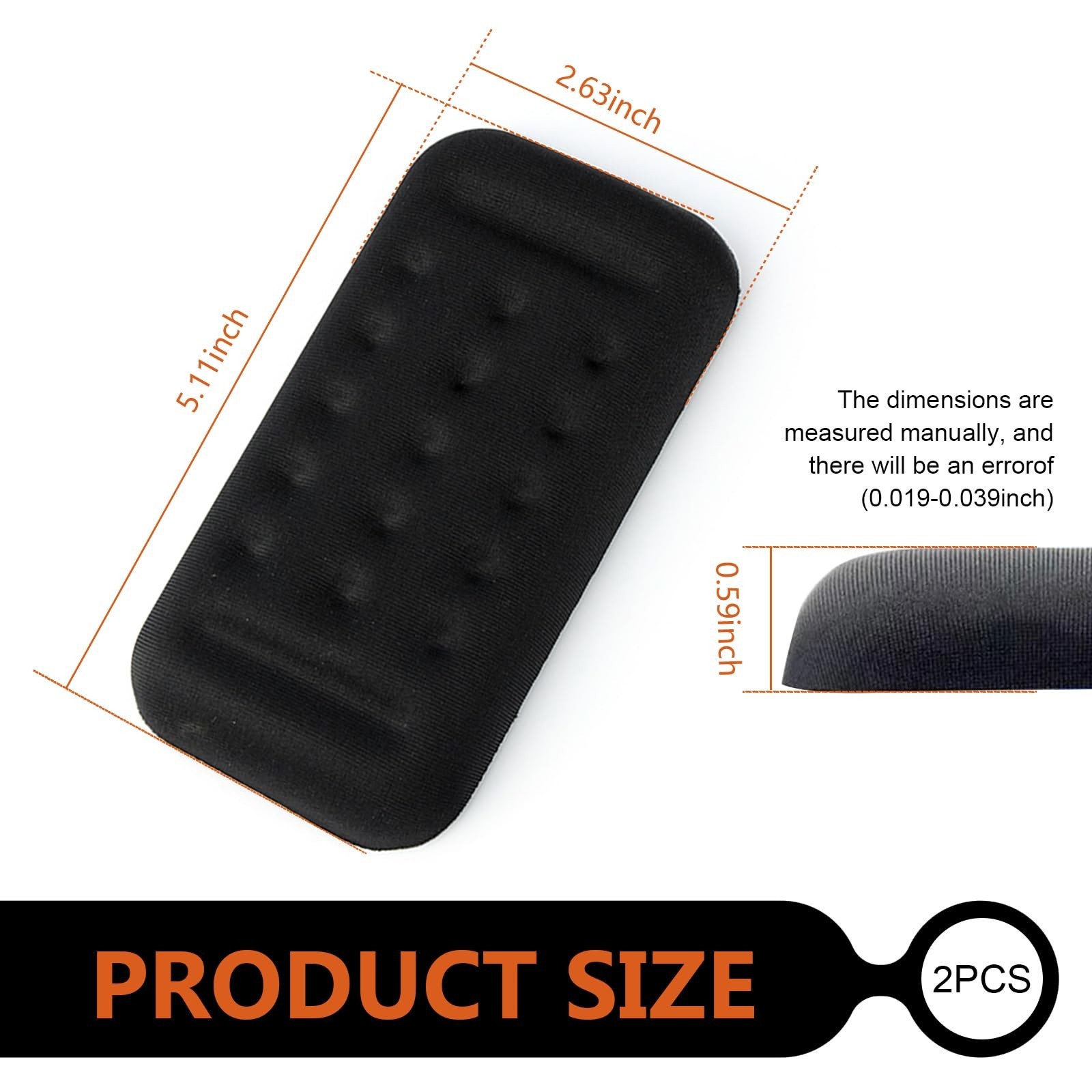 2 PCS Car Arm Rest Elbow Pads, Arm Rest Cushion with Memory Foam Pad for Arm …