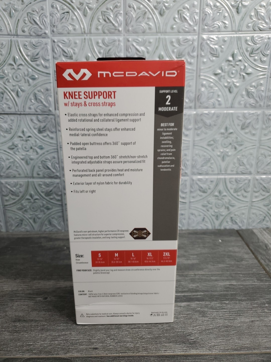 McDavid Knee Brace w/ Polycentric Hinges MD429 L Level 2 Moderate Support