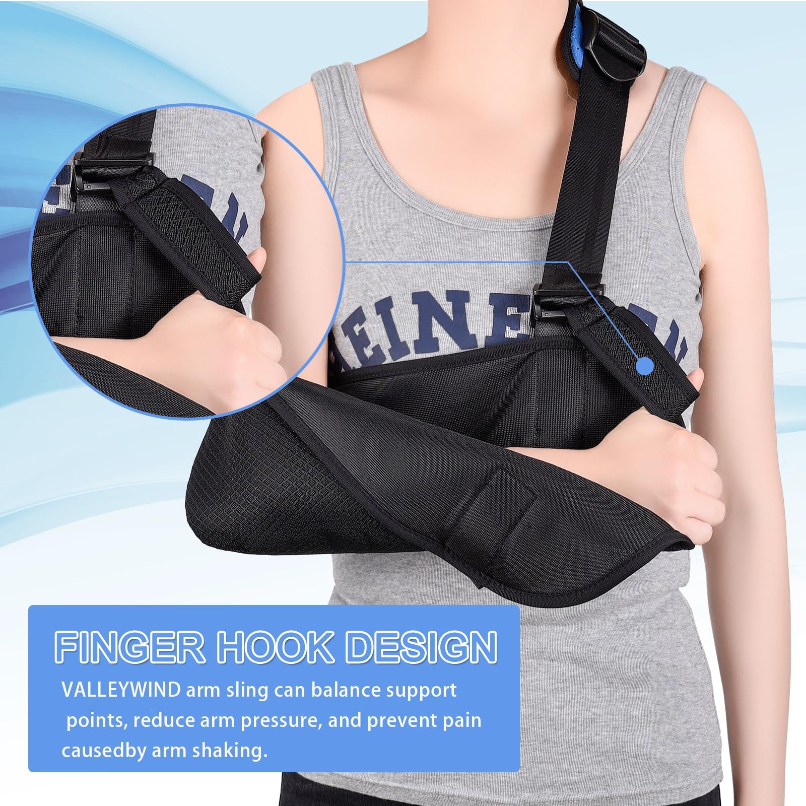 Arm Sling Shoulder Immobilizer Elbow Wrist Support Foam Neck Pad Size S