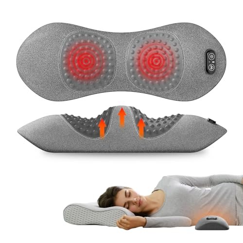 3-in-1 Electric Lumbar Support Pillow for Bed and Chair, Triple Matte Gray