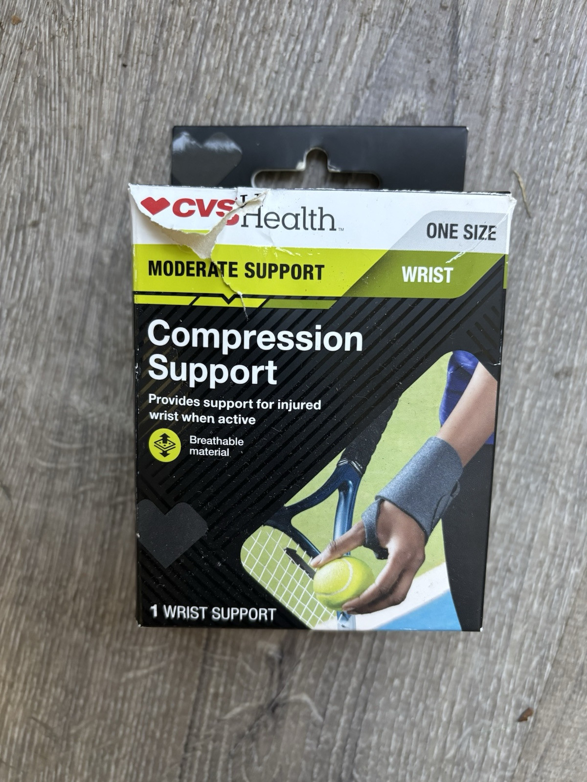 NEW CVS HEALTH WRIST COMPRESSION SUPPORT ONE SIZE FREE SHIPPING