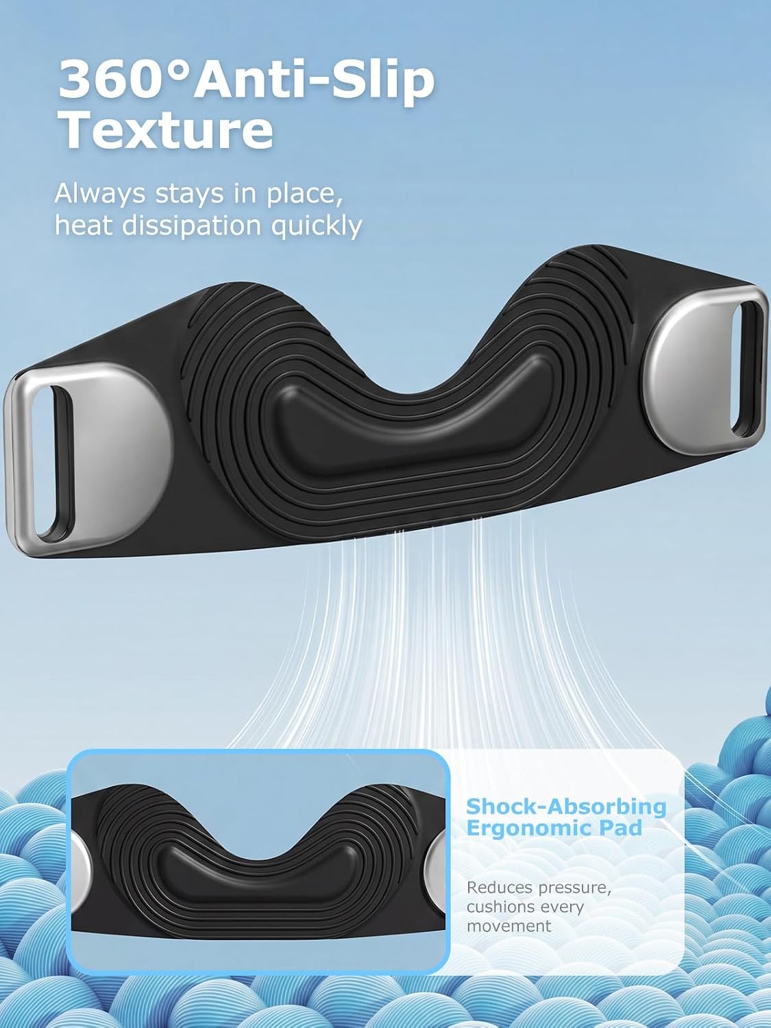 Silicone Patellar Tendon Support Strap 2 Pack, Knee Band for Sports Injuries