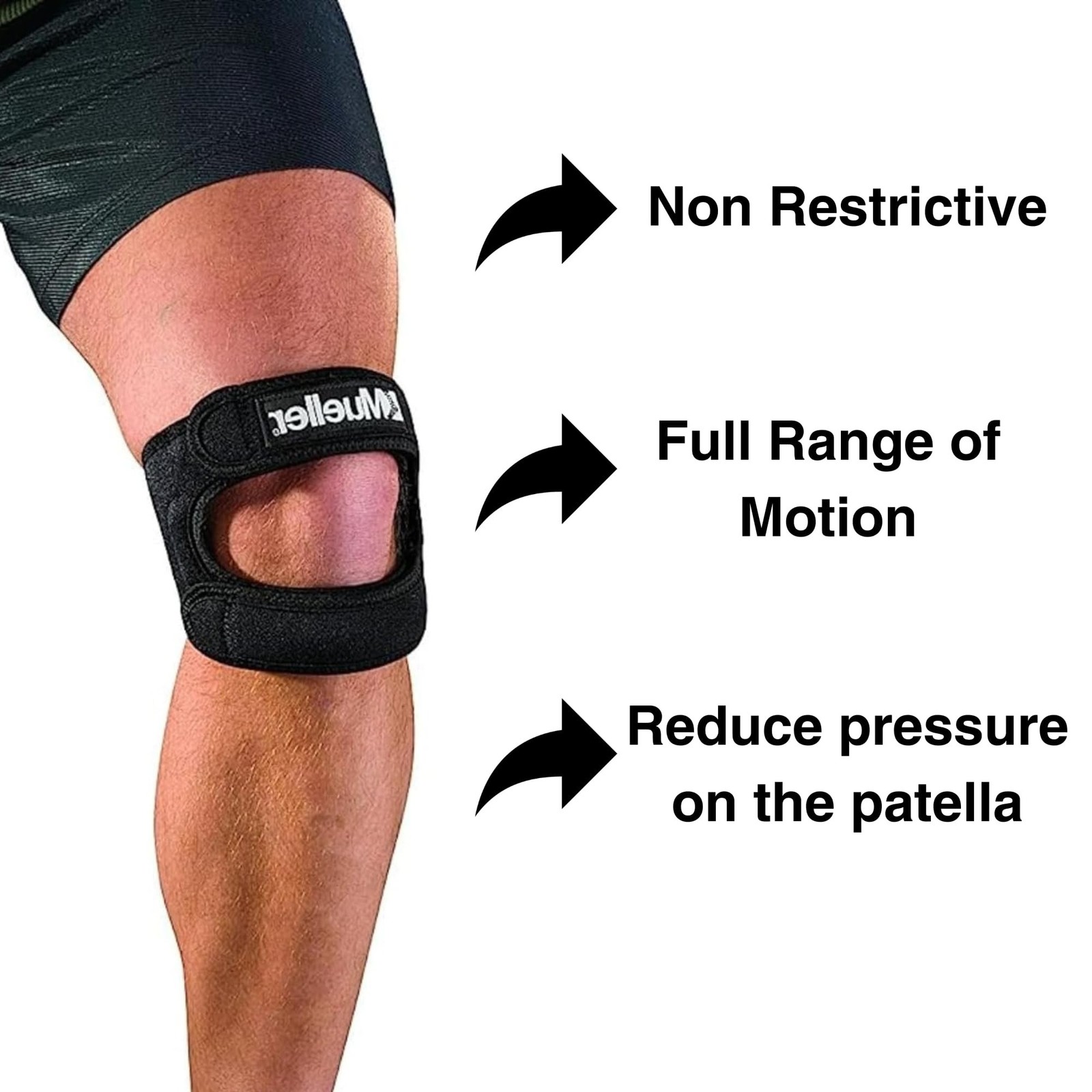 MUELLER Sports Medicine Adjustable Max Knee Strap, Patella Tendon Support, fo…