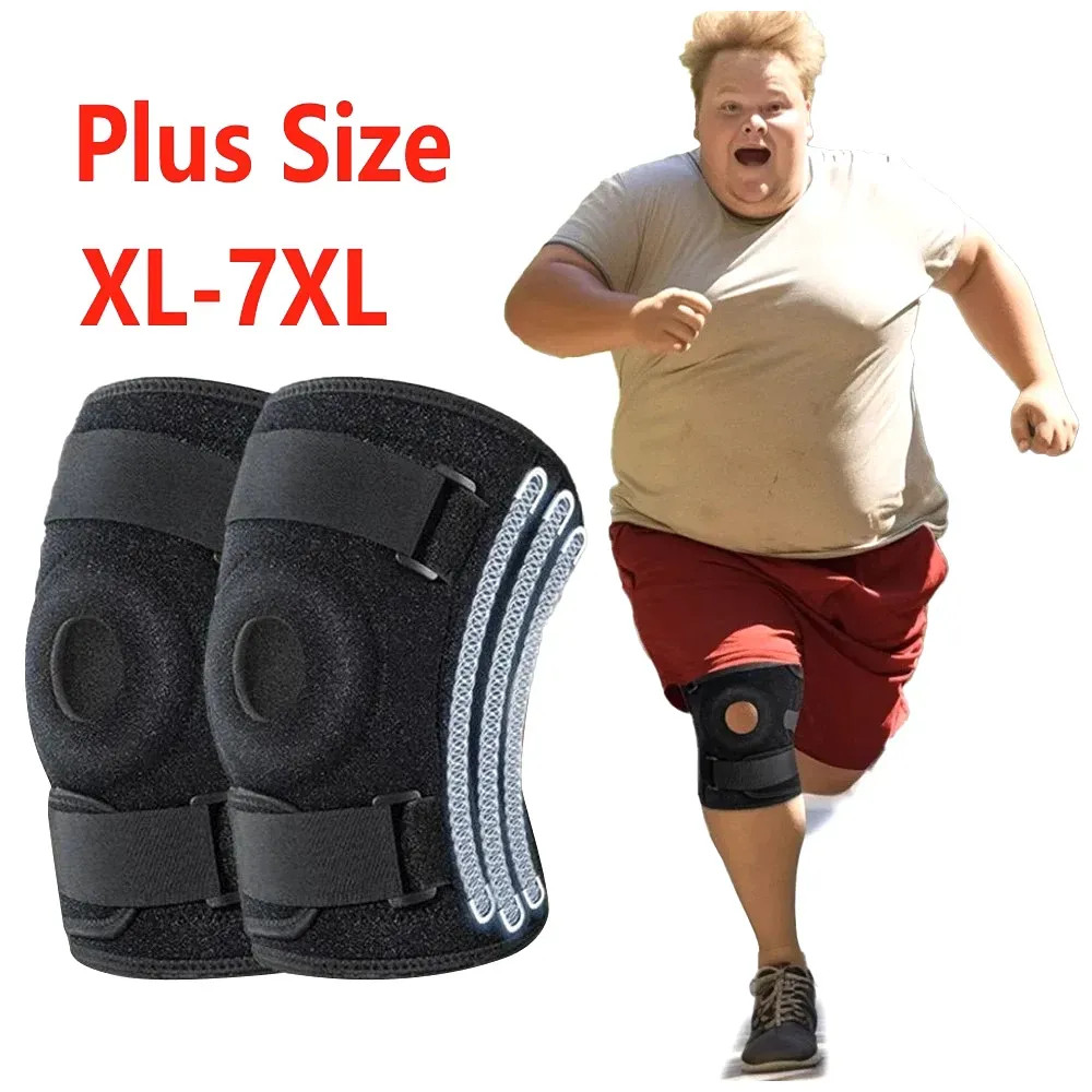 Plus Size Knee Brace with Patella Gel Pads Support for Men Women Injury Relief