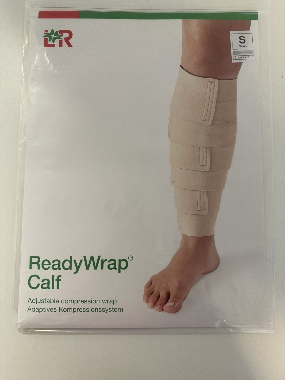 L&R Ready Wrap Compression Calf Wrap Beige With Liner Small