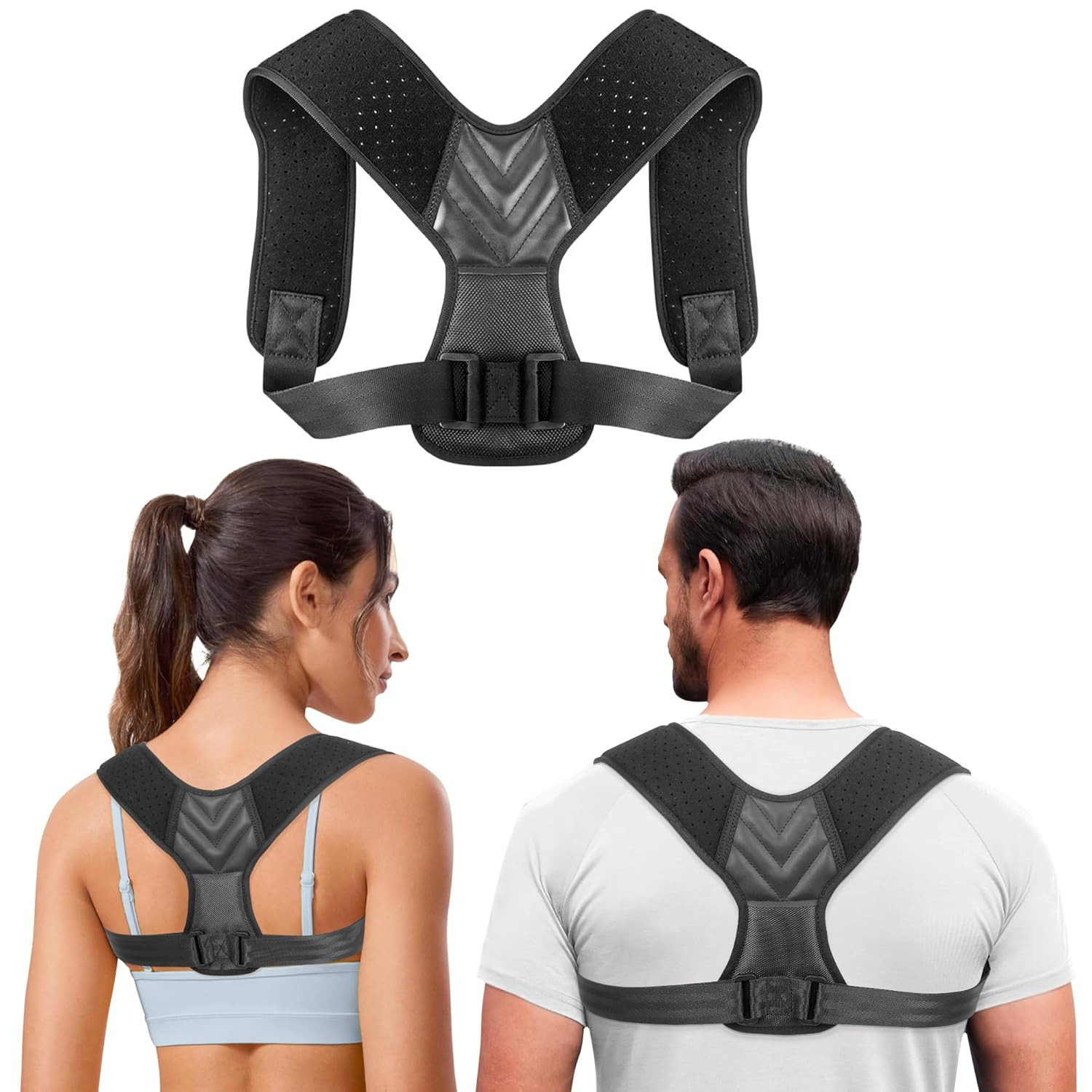 Back Straightener Posture Corrector for Women and Men, Adjustable Back Posture
