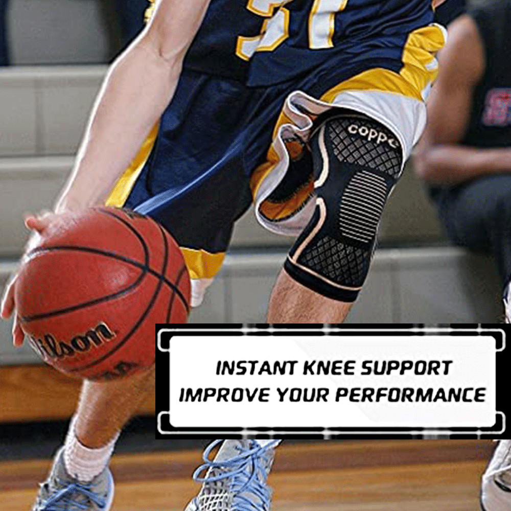 Knee Sleeve Compression Brace Support Copper Sport Joint Pain Arthritis Relief D