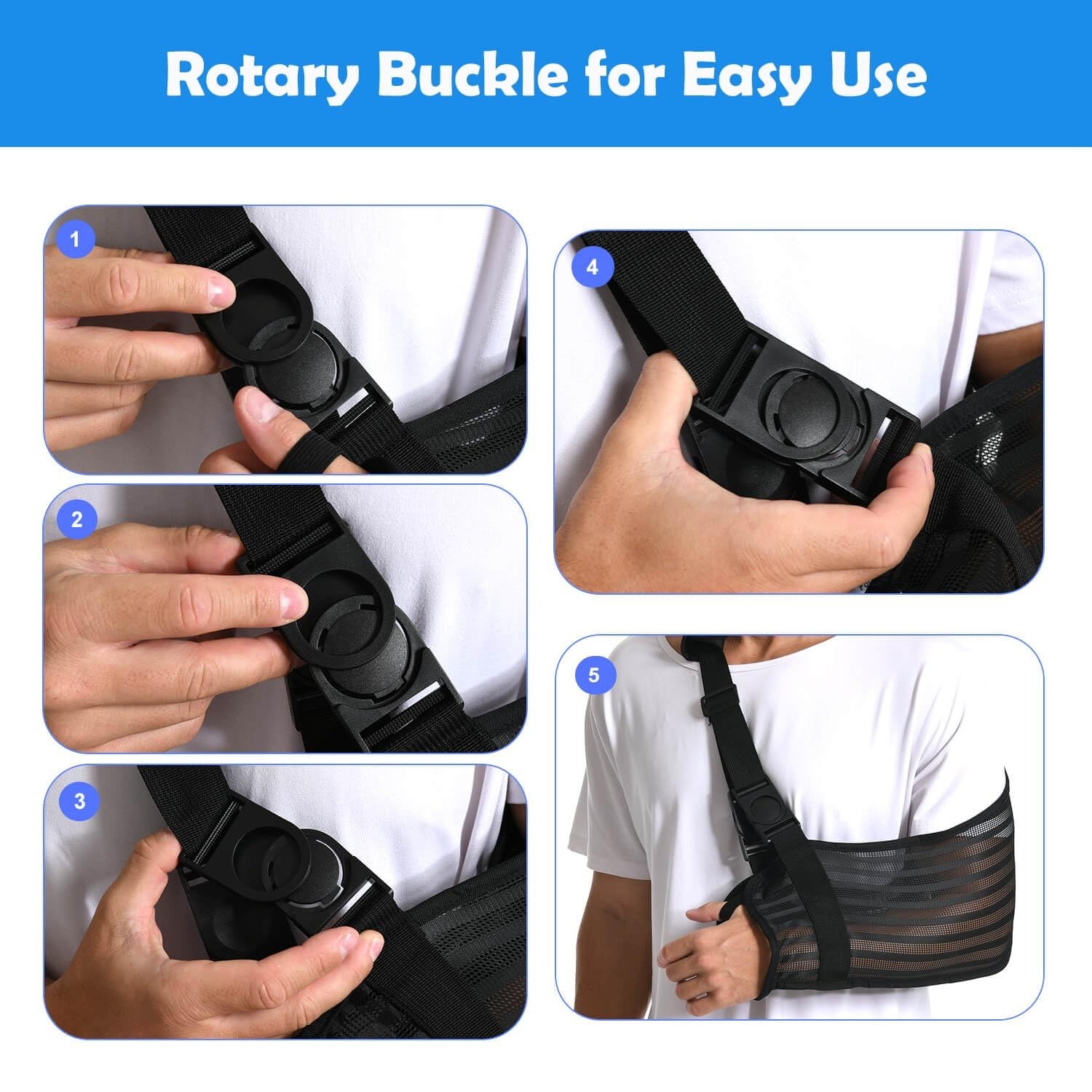 Fotgok Mesh Arm Sling for Showering Breathable Shoulder Brace for Shoulder Elbow