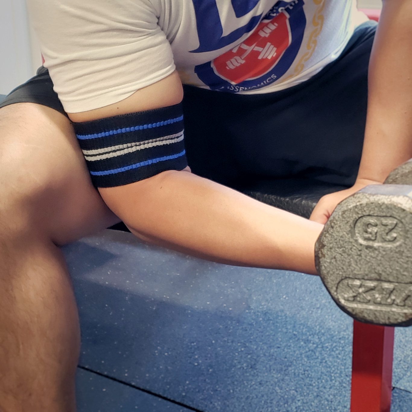 Titan Power Arm Cuff- Titanium Model – Eleviate Pain and Bench More