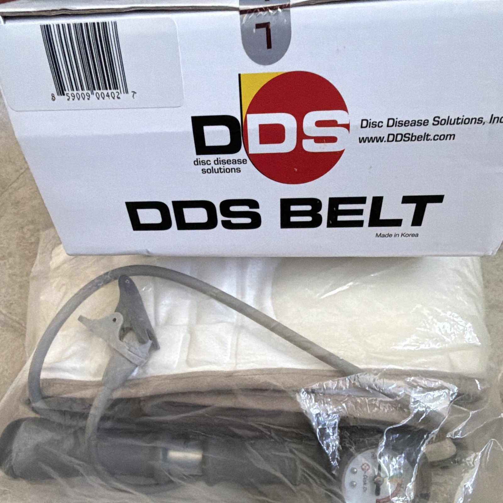 DDS Lumbar Support Belt Back Decompression White Size L DDS300 Model