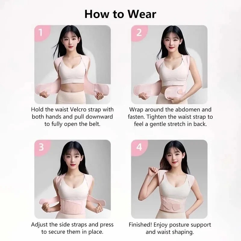 Back Brace Posture Corrector for Women and Men, Shoulder Straightener Adjustable