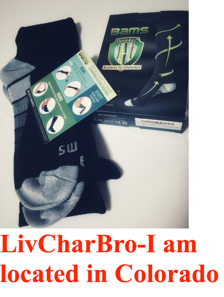 Bamboo Compression Socks 15-20 mmHg Graduated Compression Ultra Stretch Soft S/M