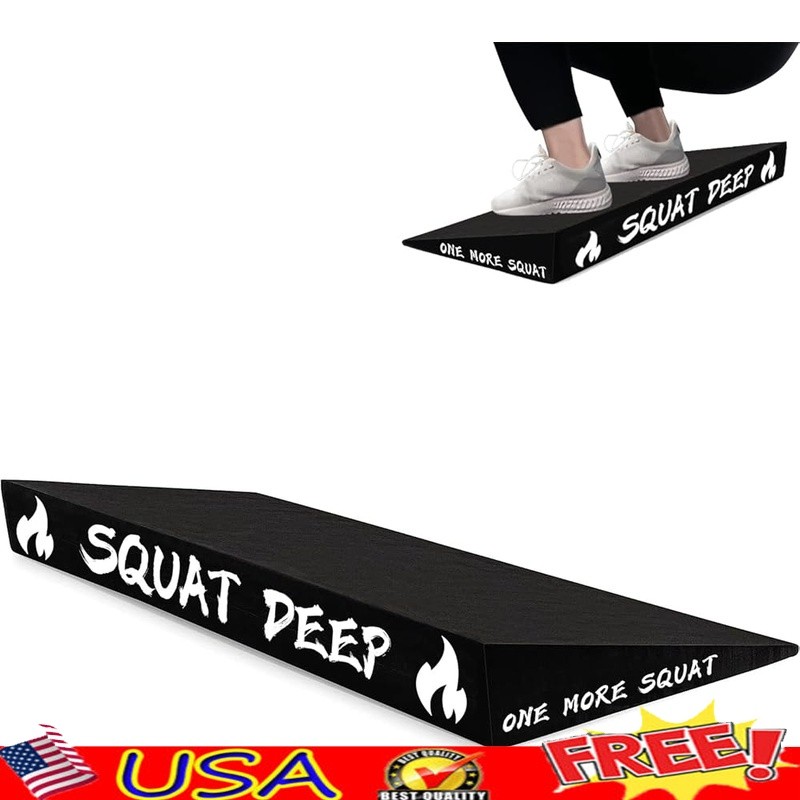 Extra Large Squat Wedge Heel Elevation Block Ergonomic Slant Board Leg Workouts