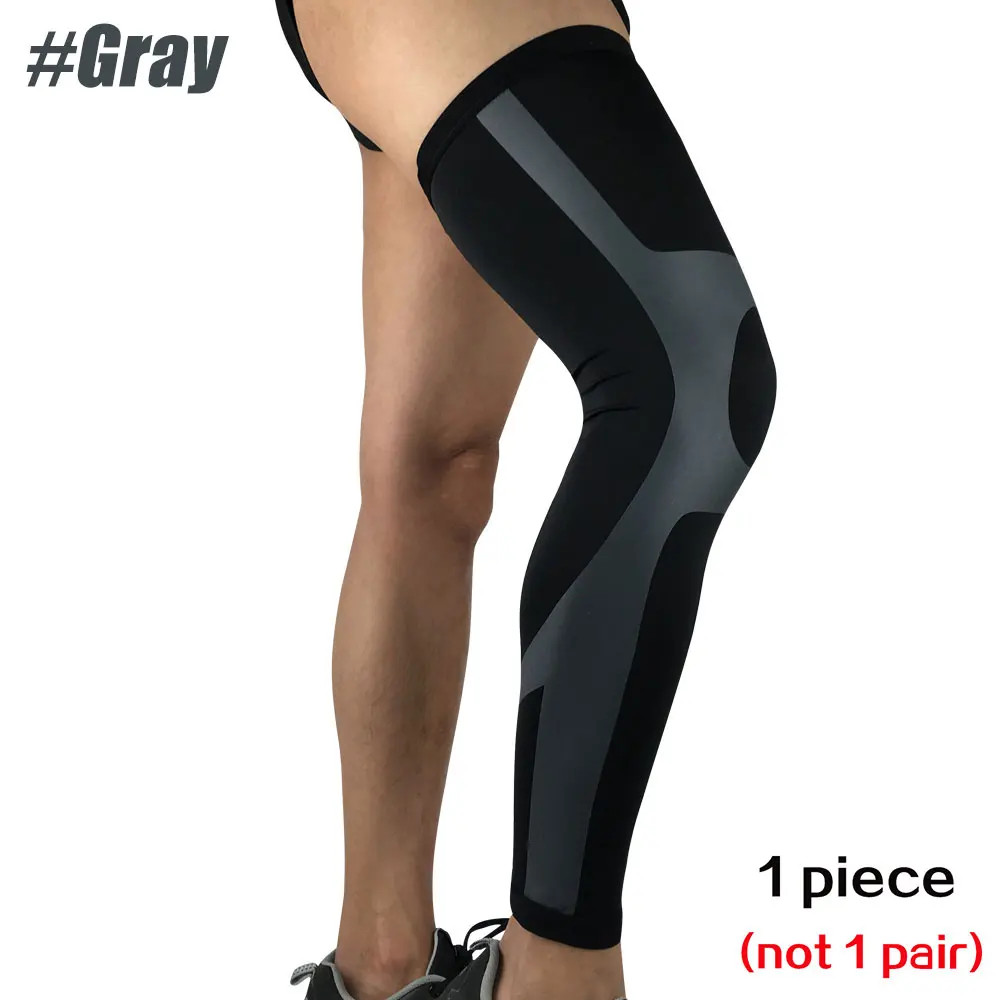 1 PC Outdoor Sport Whole Leg Compression Sleeve – Full Leg Knee Brace for Men