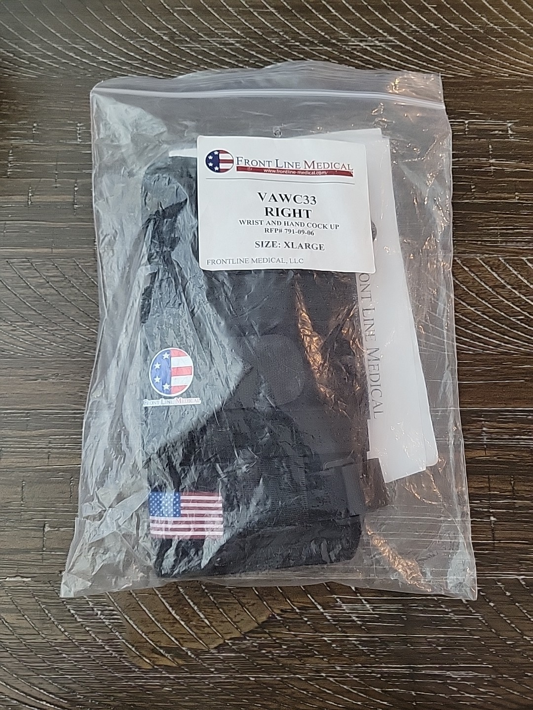Front Line Medical Wrist Hand Orthosis Right Hand XL Koolflex Komfrt USA Made