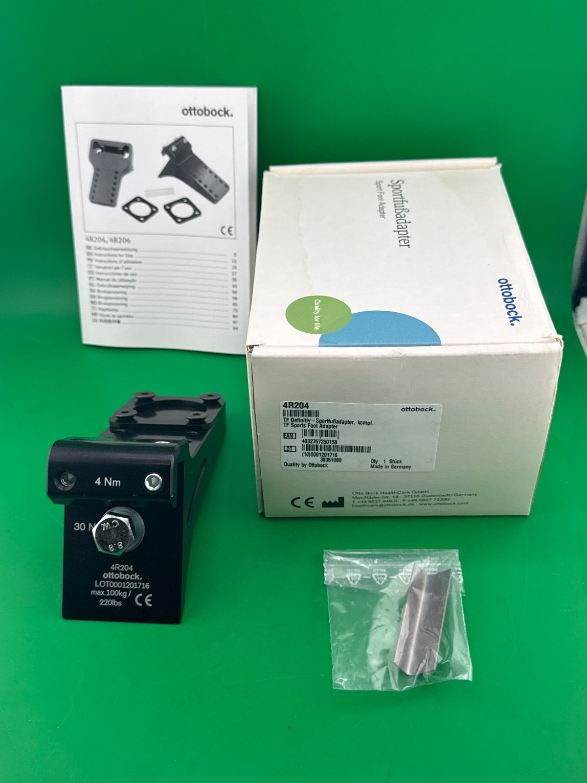 Ottobock Otto bock 4R204 prosthetic blade sports adapter. New