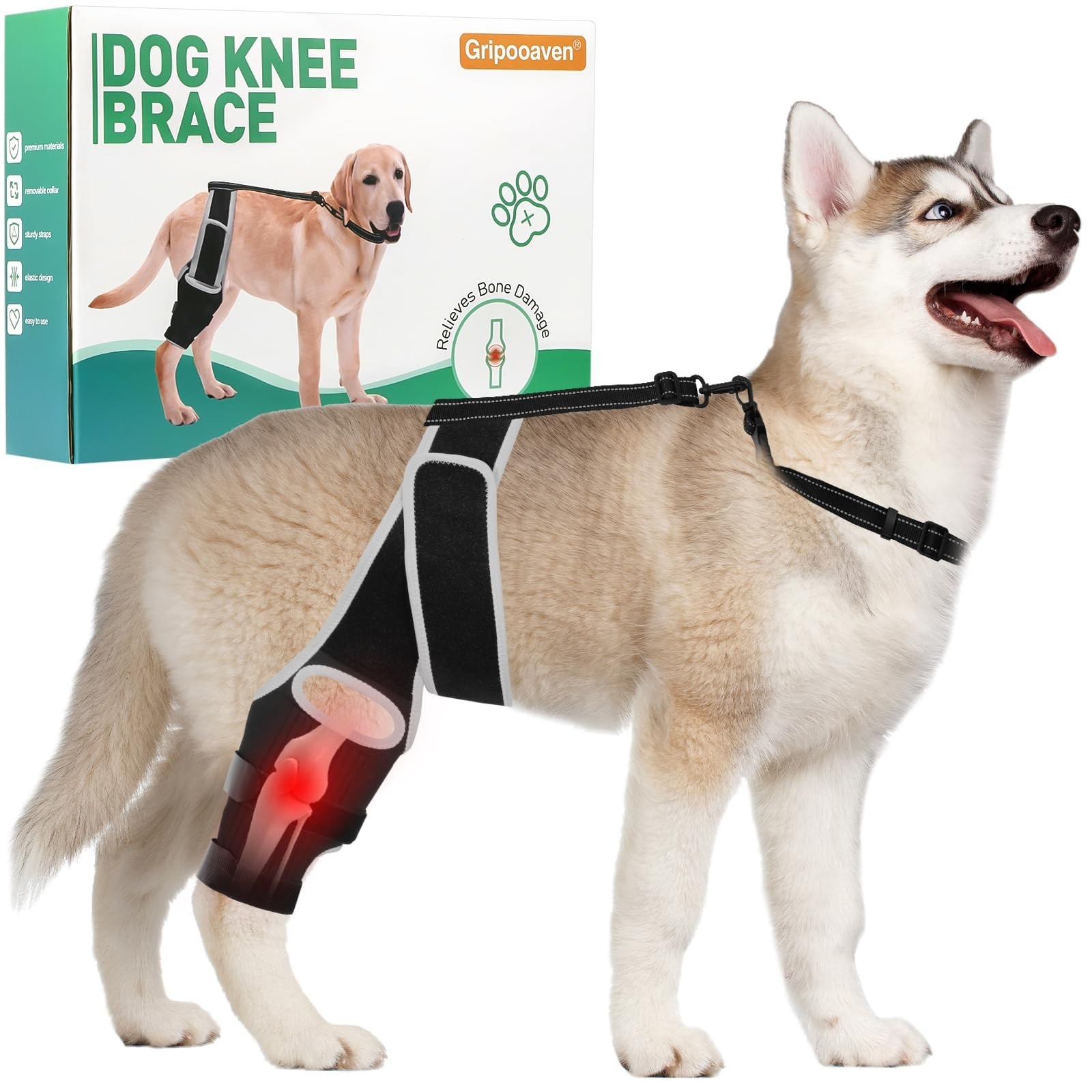 Dog Knee Brace for Torn ACL ,Hip Brace for Dogs, Universal for All 4 Legs, XS
