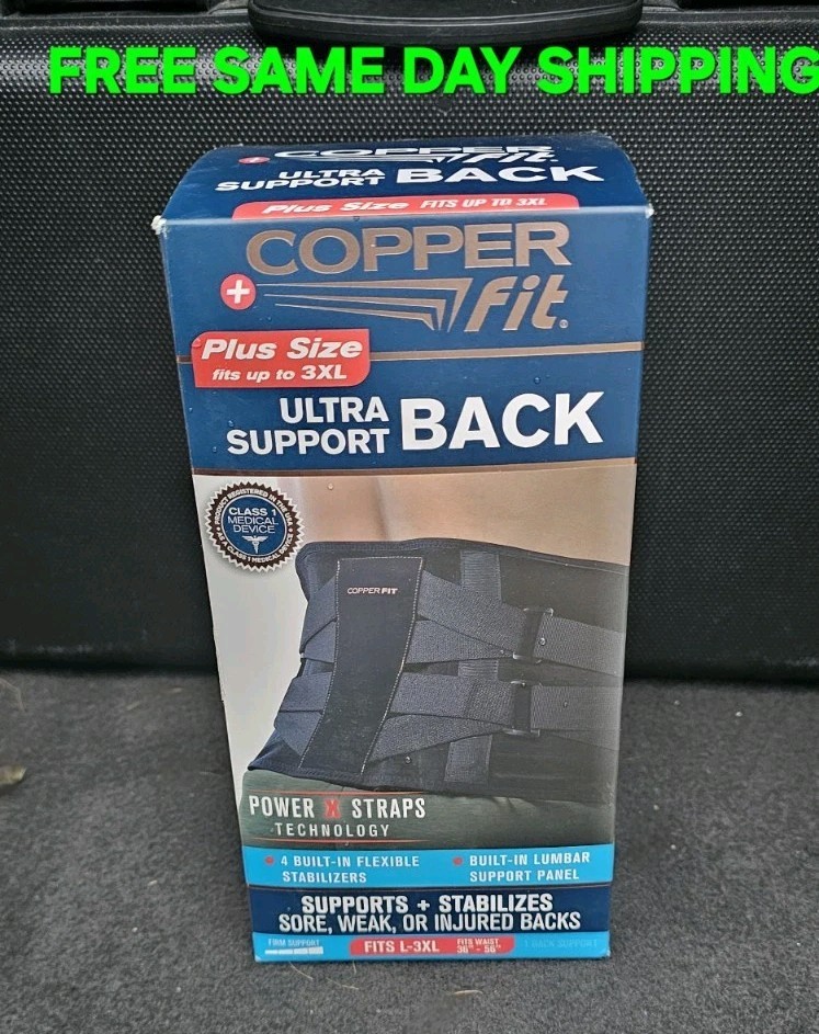 Copper Fit Ultra Back Support Plus Size Fits L-3XL NEW