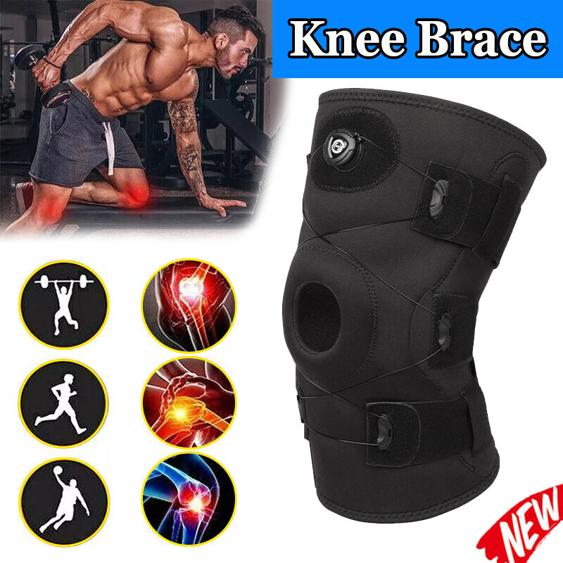 Hinged Sport Knee Brace Compression Sleeve Joint Support Patella Stabilizer Wrap