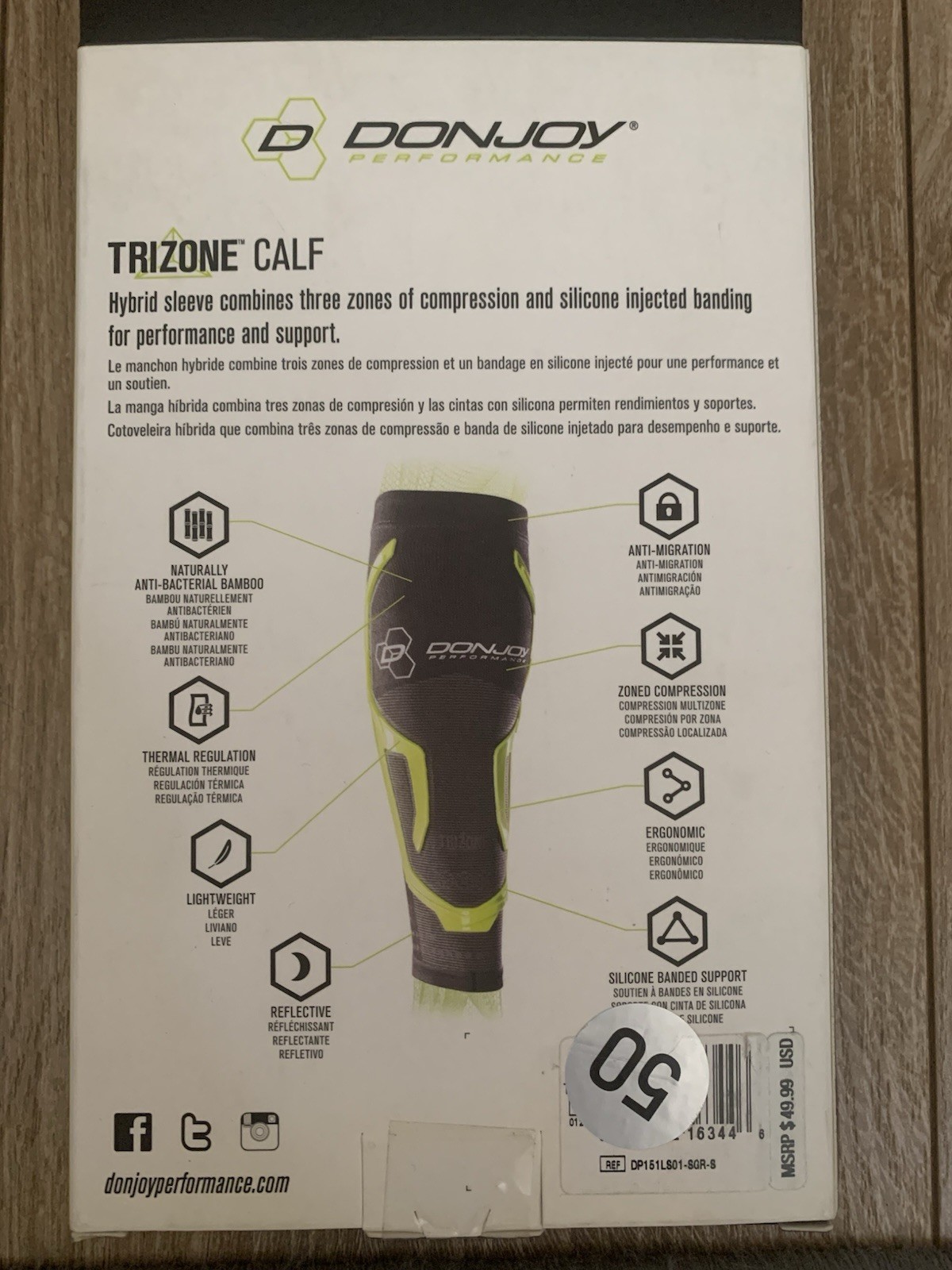 Donjoy Performance Trione Calf Compression Sleeve NEW