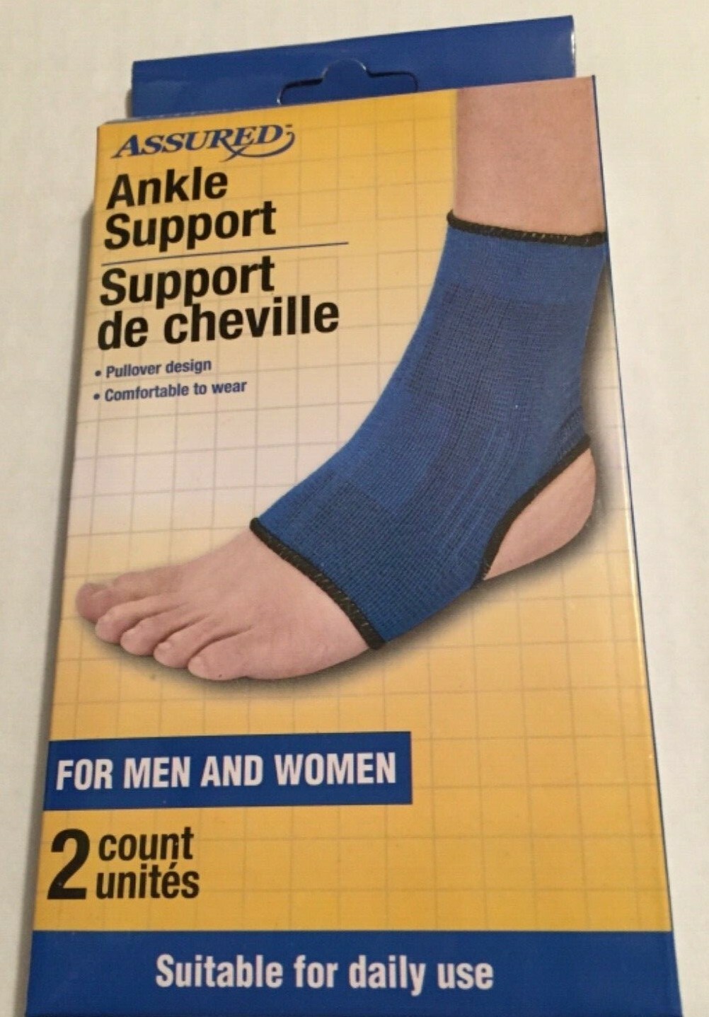 Assured Ankle Support for Men and Women two count Suitable for daily use