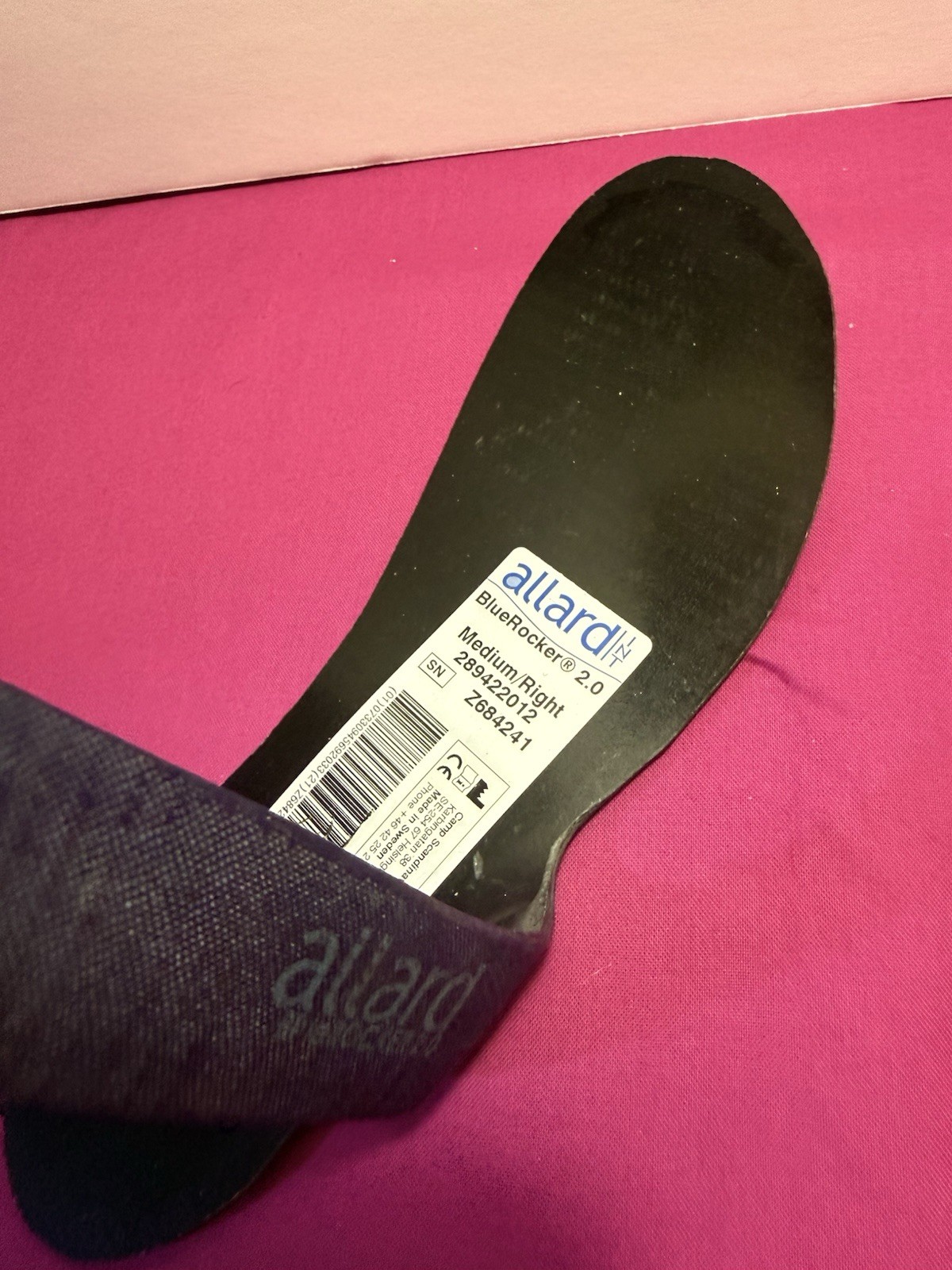 Allard BlueRocker 2.0. Medium Right Leg Orthosis Brace Blue
