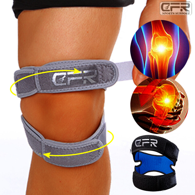 Knee Support Brace Dual Straps Compression Open Patella Stabilizer Tendon Sports