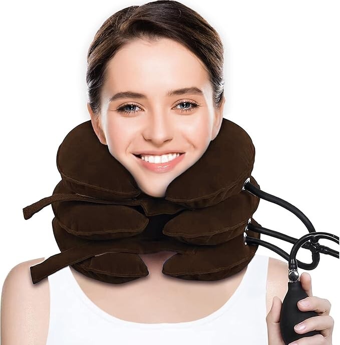 Cervical Neck Traction Device – Collar Brace Support for Pain Relief & Therapy