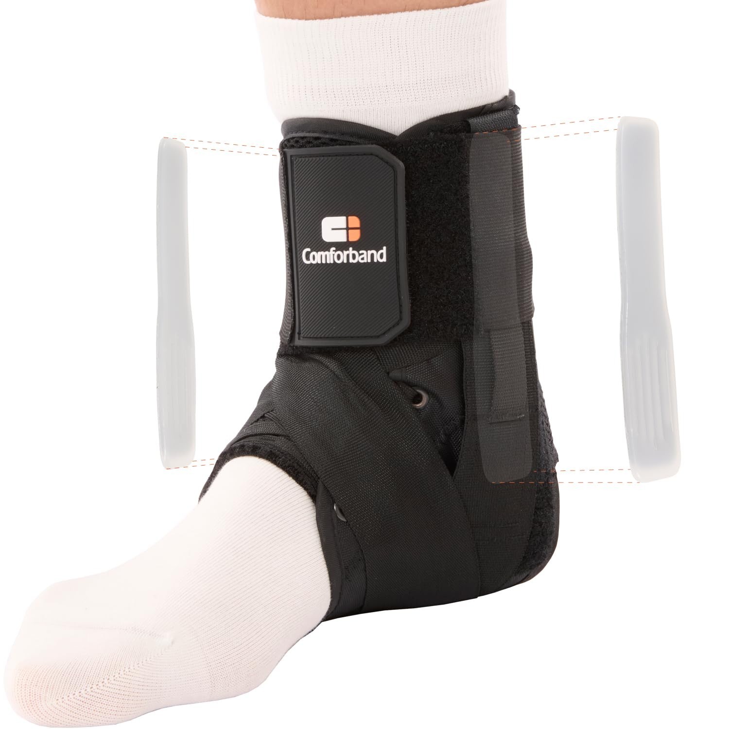 Lace-Up Ankle Brace for Sprained Ankle, Adjustable Stabilizer for Injury Reco…
